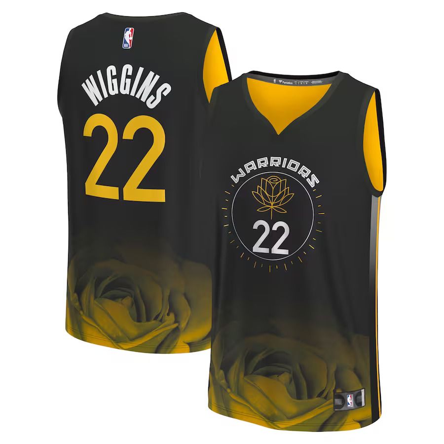Men Golden State Warriors #22 Andrew Wiggins Fanatics Branded Black 2022-23 Fastbreak NBA Jersey->golden state warriors->NBA Jersey